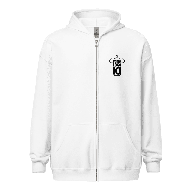 Sweat à capuche épais unisexe zippé